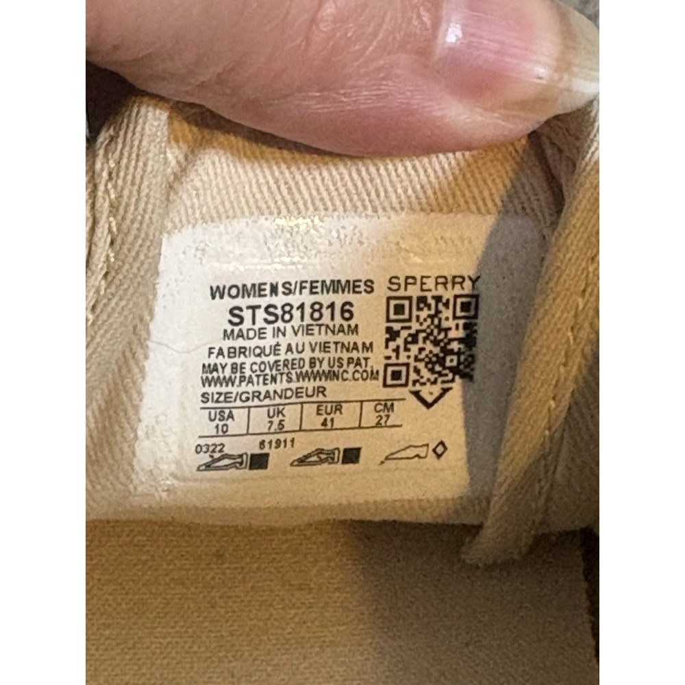 Sperry Crest Vibe Women Oatmeal Beige Canvas Slip On Sneakers STS81137 - Picture 11 of 11